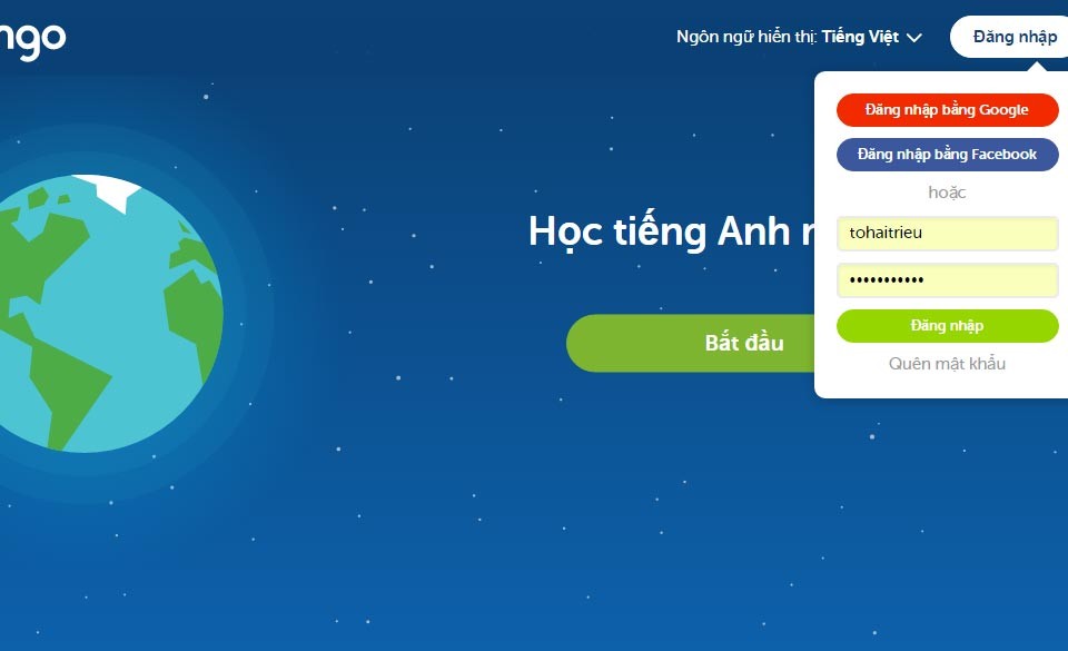 Học tiếng anh miễn phí với Duolingo